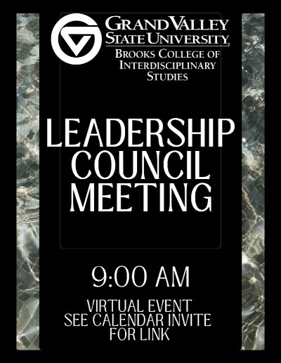 leadership council meeting poster